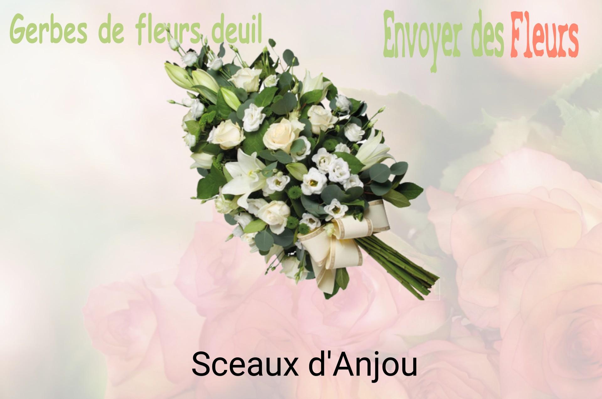 Gerbe de fleurs de deuil livrée à Sceaux-d'Anjou